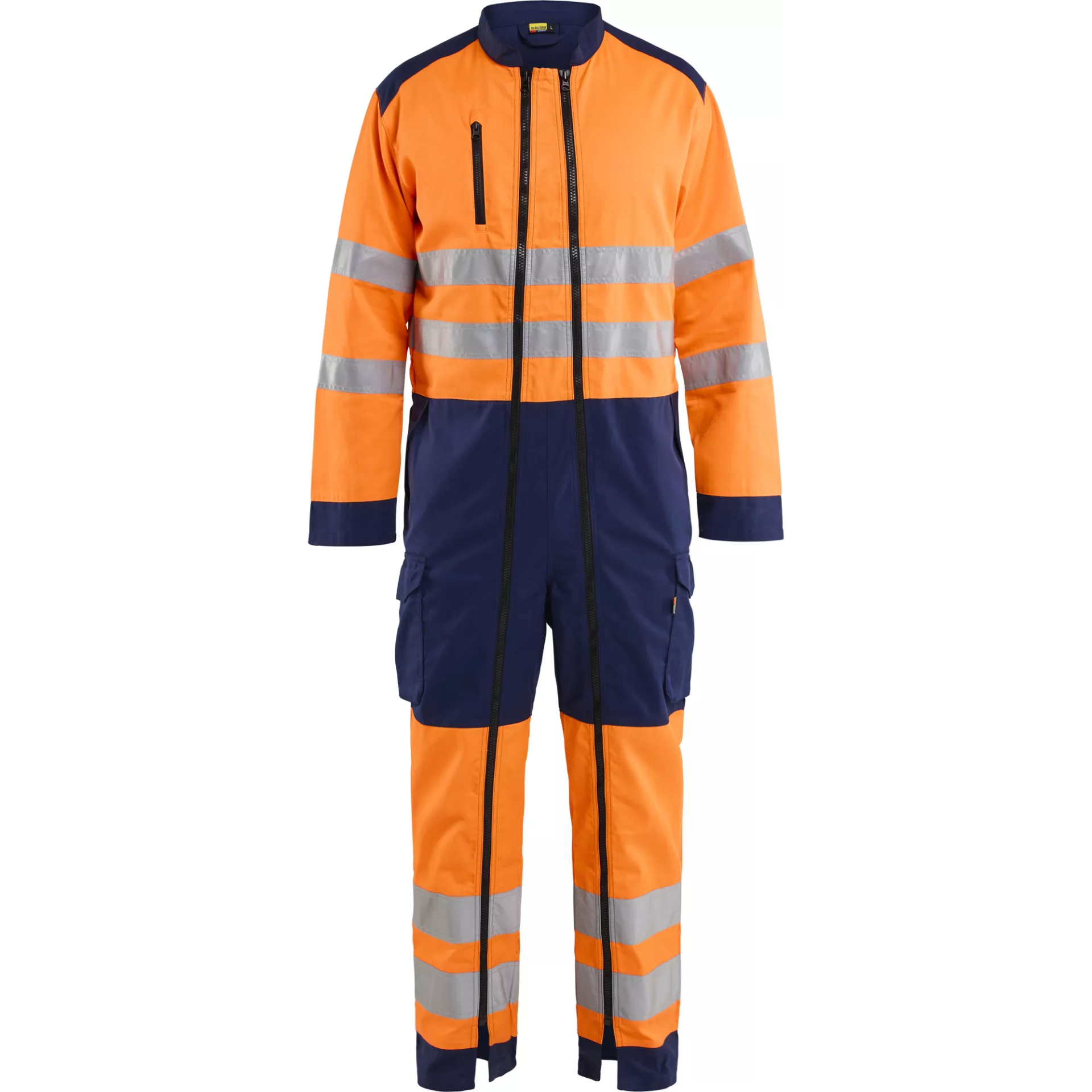 Blaklader 602018125389, High Vis Overall, High Vis Orange/Navy Blue