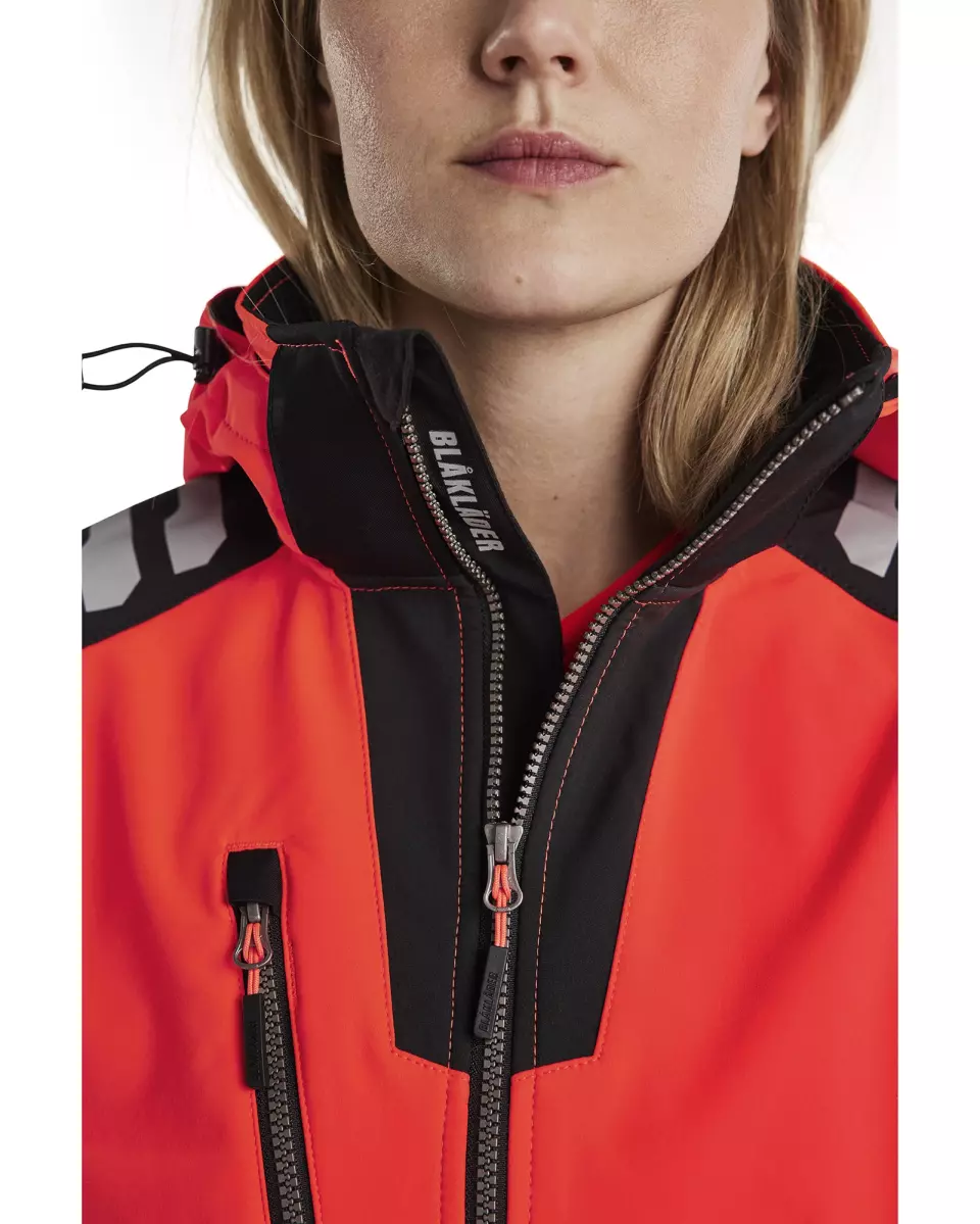 Blaklader 479125135599, High Vis Damen Softshell Jacke, Rot/Schwarz, image 6, gallery thumbnail