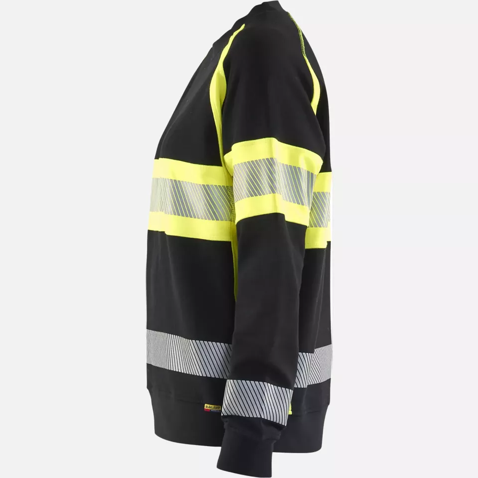 Blaklader 340911589933, High Vis Women's Sweatshirt, Black/Yellow, image 3, gallery thumbnail