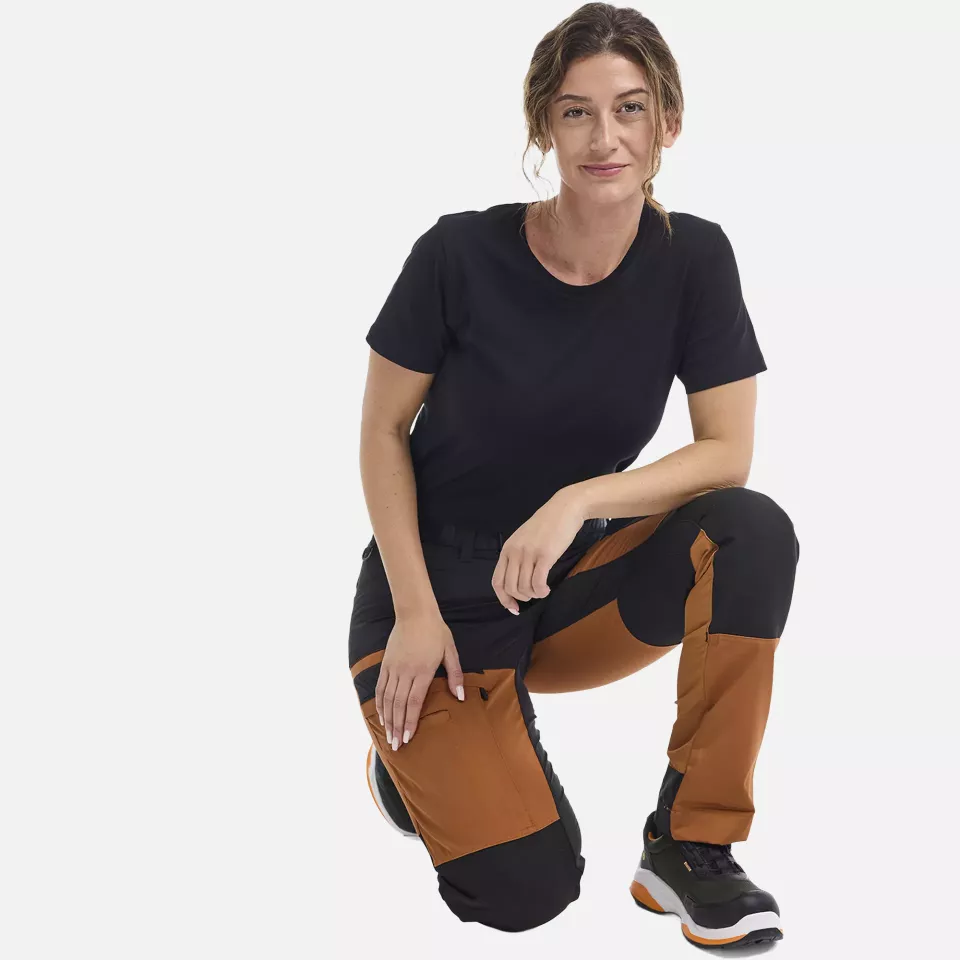 Blaklader 716618454099, Women's Stretch Service Trousers, Rust/Black, image 5, gallery thumbnail