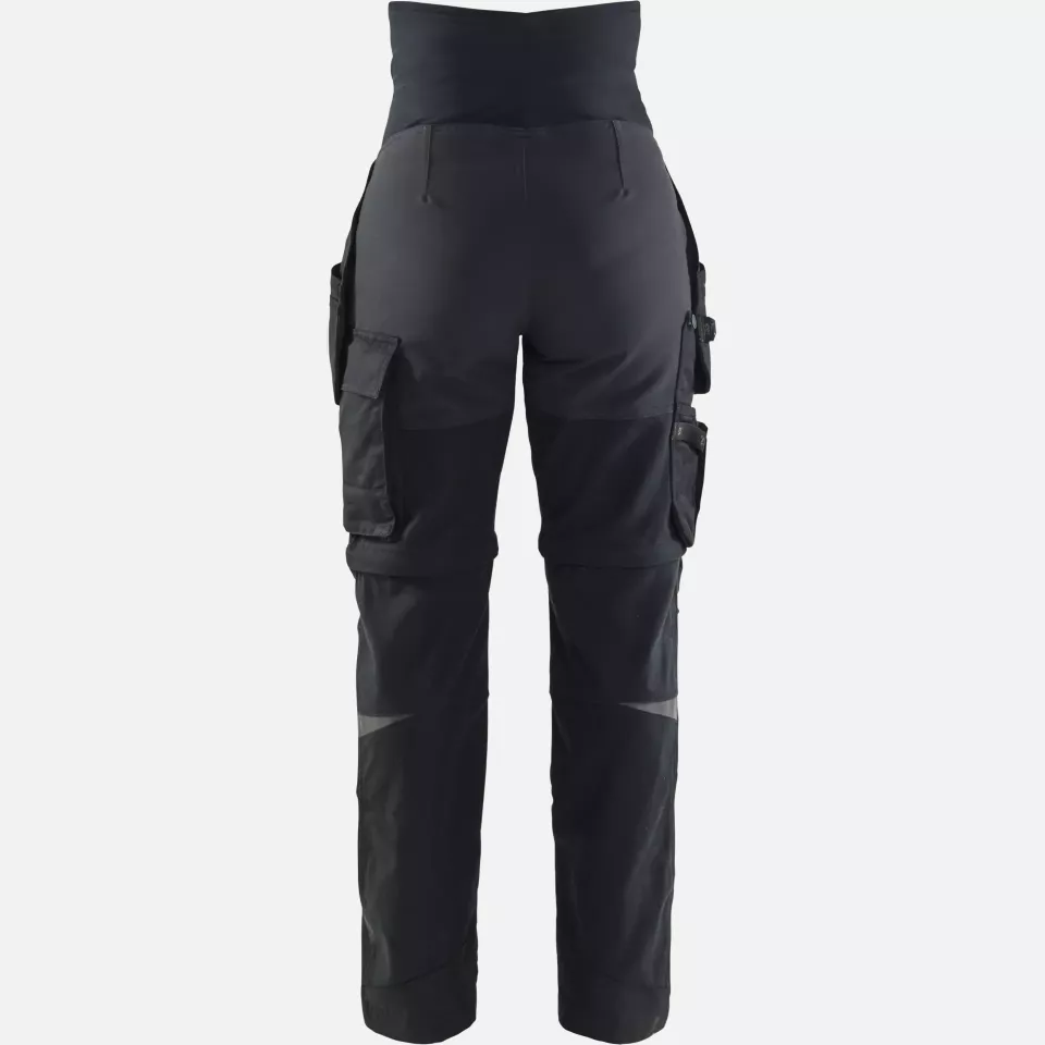 Blaklader 710313449900, Zip-Off Craftsman Maternity Trousers, Black, image 4, gallery thumbnail