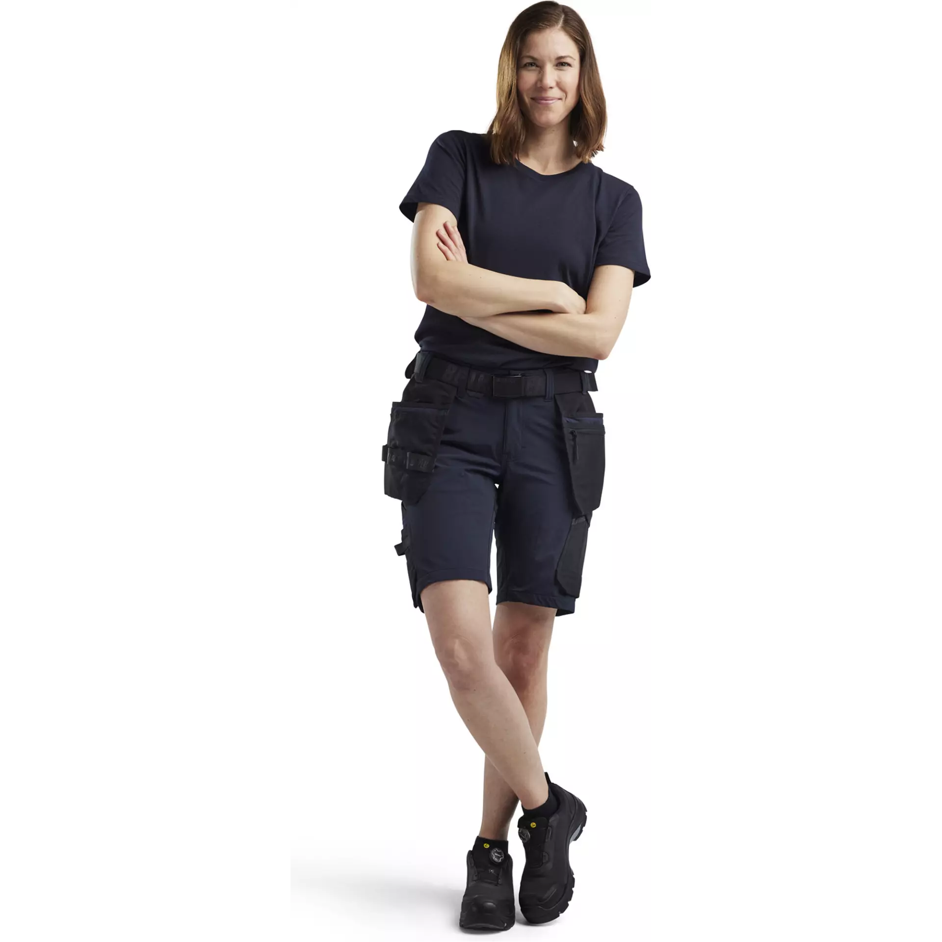 Blaklader 718316458699, Ladies 4-Way Stretch Craftsman Shorts, Dark Navy/Black, image 5
