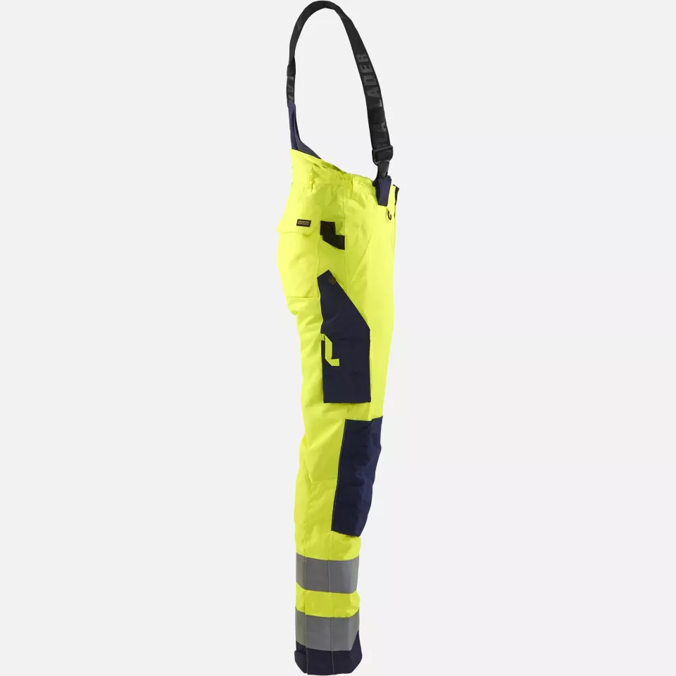 Blaklader 788519773389, High Vis Ladies Winter Work Trousers, Yellow/Navy Blue, image 2, gallery thumbnail