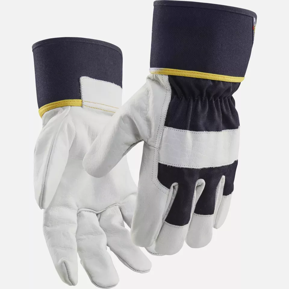 Blaklader 284114628610, Leather Work Glove, Dark Navy/White, image 1, gallery thumbnail