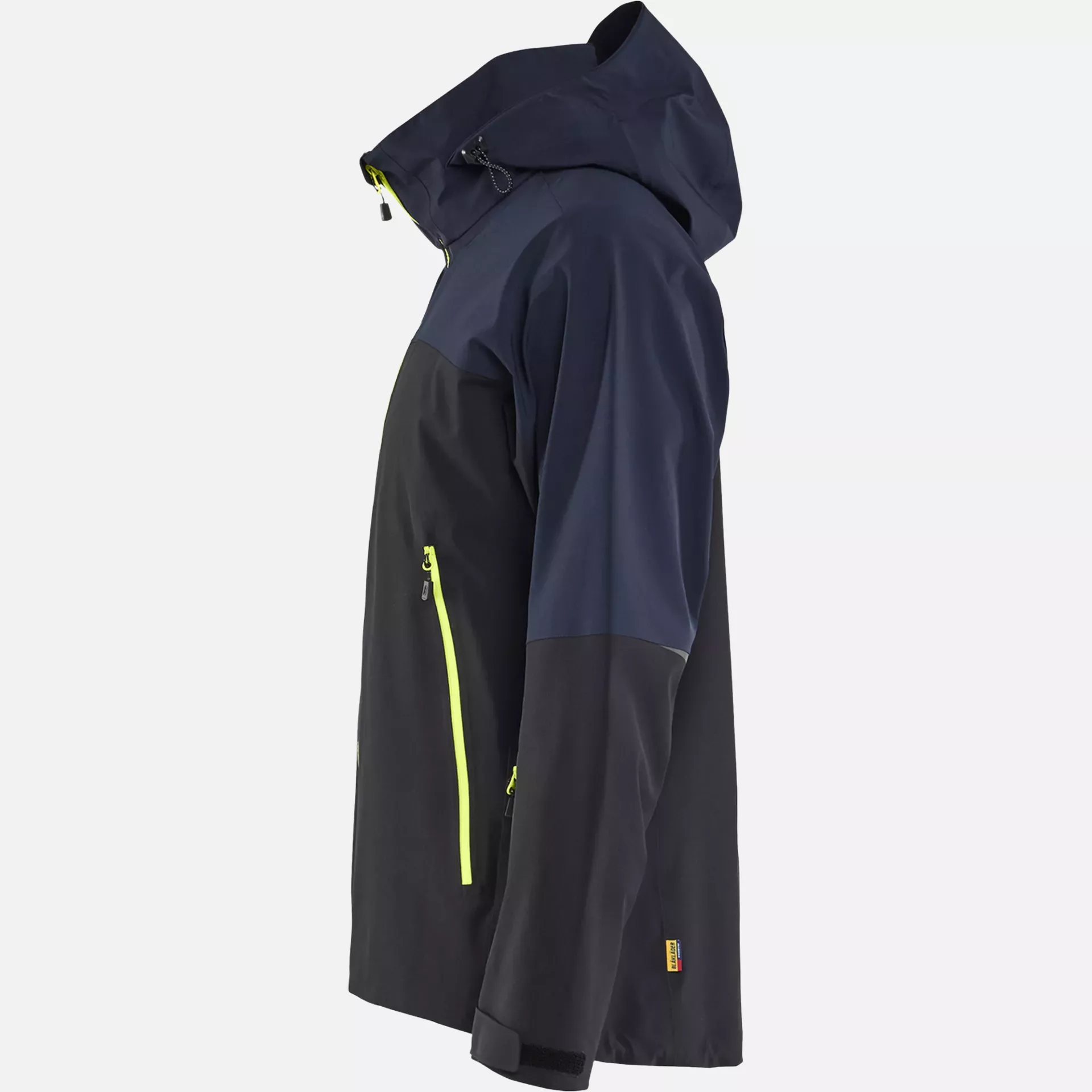 Blaklader 498019168633, Striker Shell Jacket Stretch, Dark Navy/High Vis Yellow, image 3