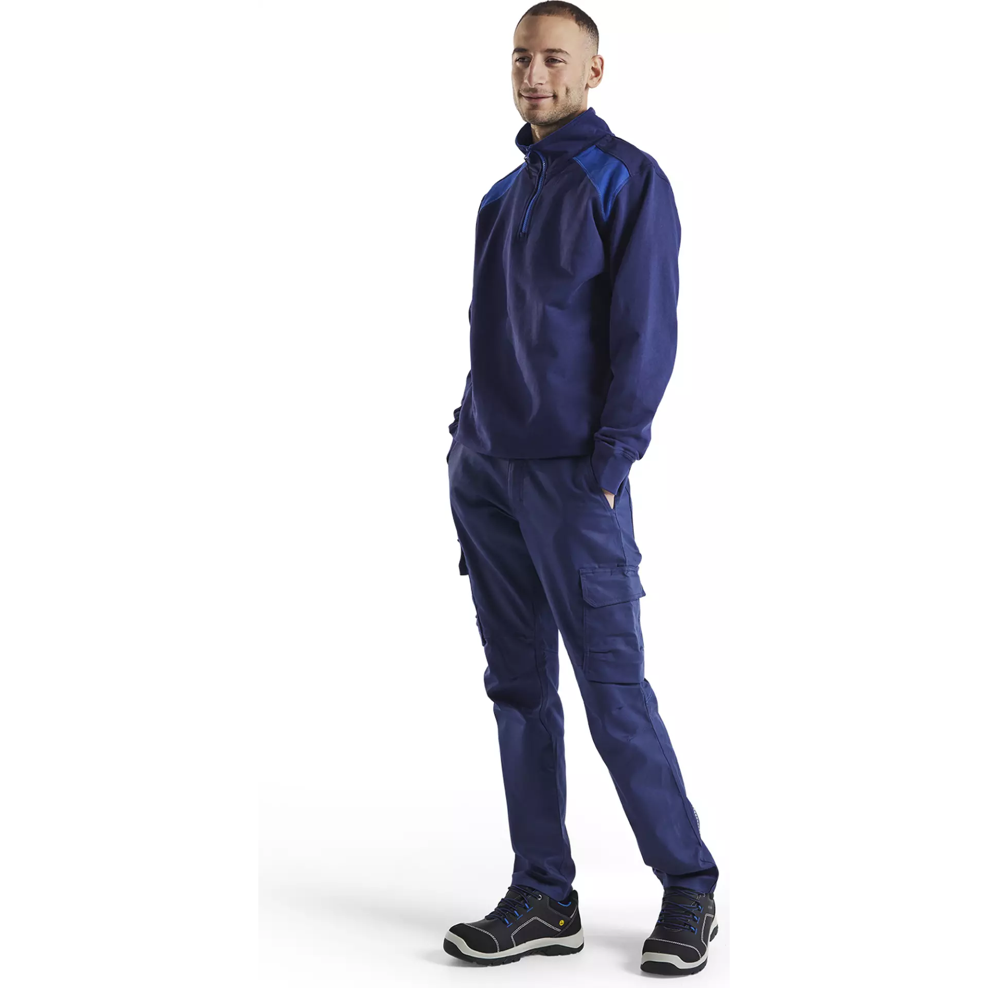 Blaklader 144418328985, Industry Stretch Work Trousers, Navy/Royal Blue, image 4