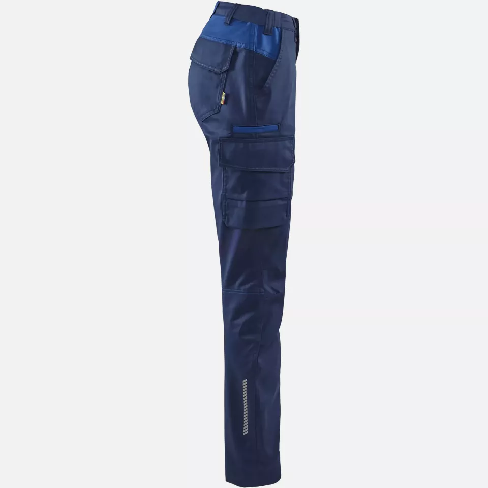 Blaklader 714418328985, Ladies Stretch Industry Work Trousers, Navy/Royal Blue, image 2, gallery thumbnail