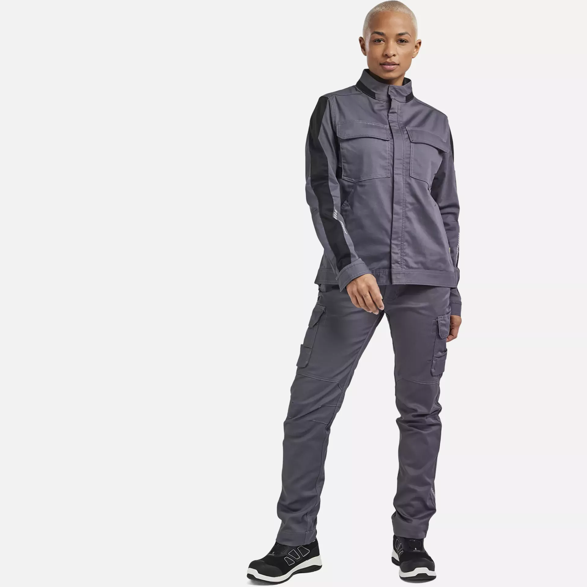 Blaklader 444318329699, Ladies Stretch Industry Jacket, Medium Grey/Black, image 5