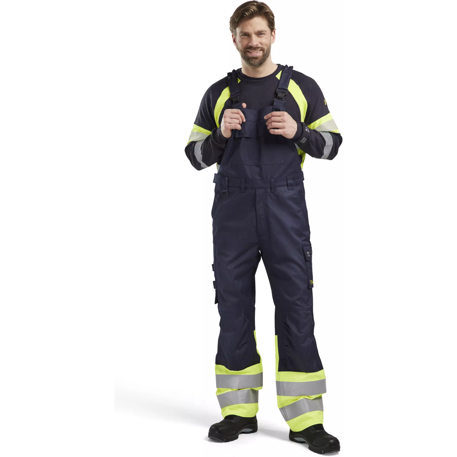 Blåkläder 260515198933, Stahl Latzhose, Marineblau/ Gelb, image 5