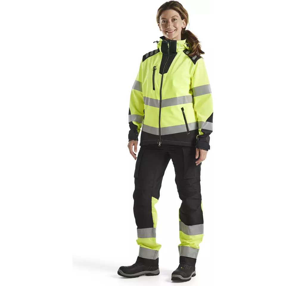 Blaklader 479125133399, High Vis Damen Softshell Jacke, Gelb/Schwarz, image 5, gallery thumbnail