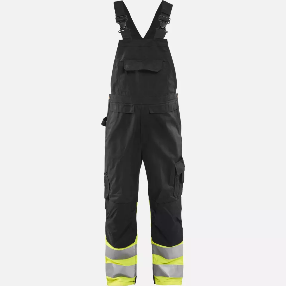Blaklader 266218009933, High Vis Bib and Brace, Black/Yellow, image 1, gallery thumbnail