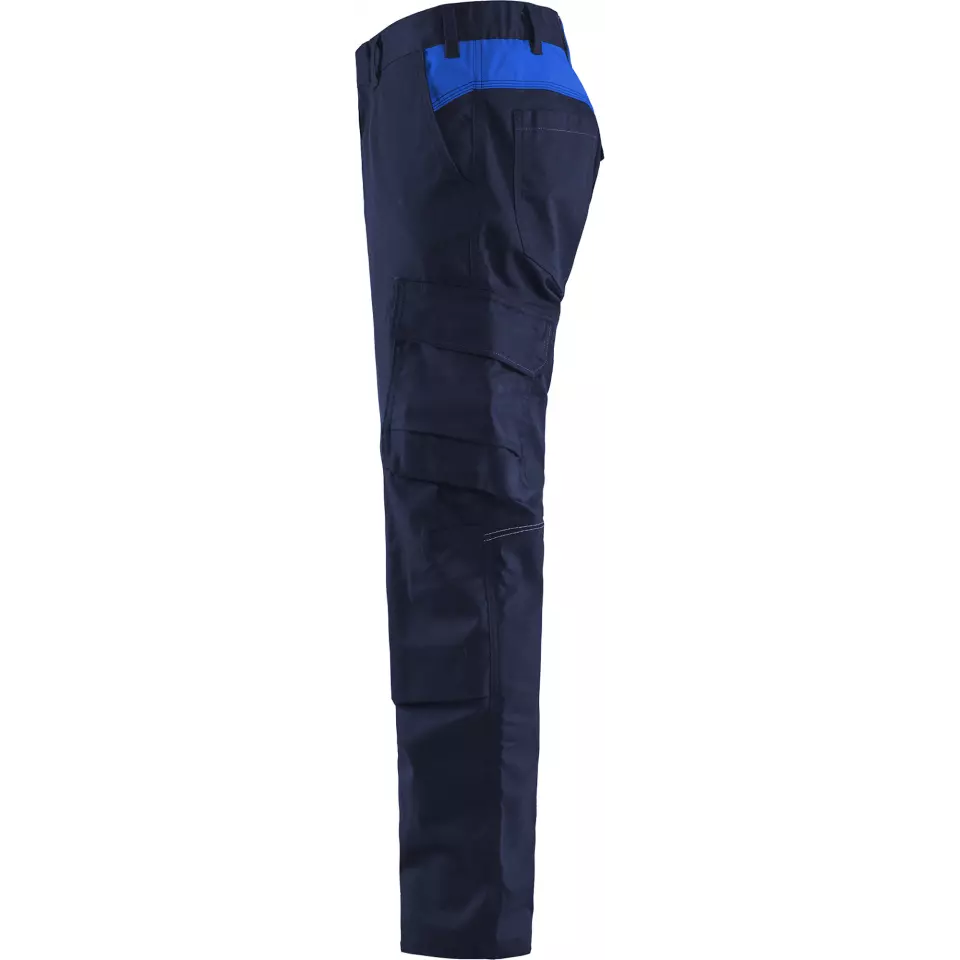 Blaklader 144818328985, Industry Stretch Work Trousers with Knee Pad Pockets, Navy Blue/Royal Blue, image 3, gallery thumbnail