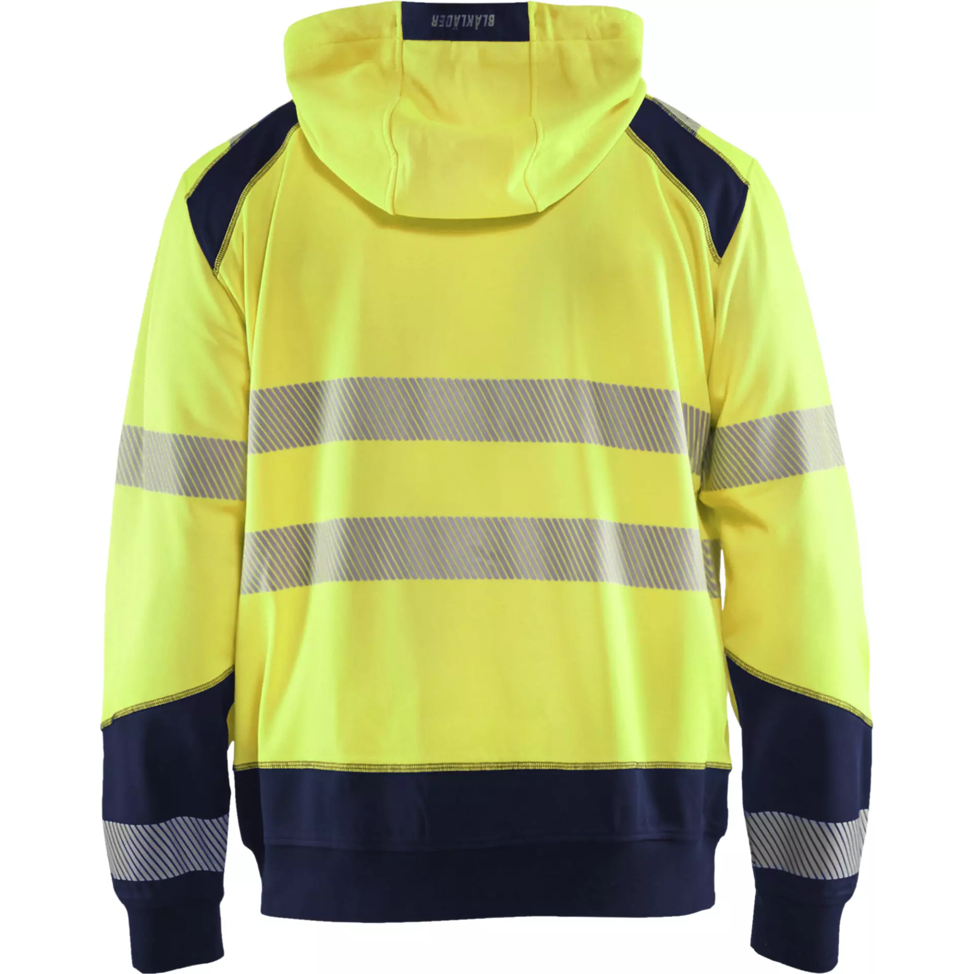Blåkläder 354625283389, High Vis Hooded Sweatshirt, Yellow/Navy Blue, image 4