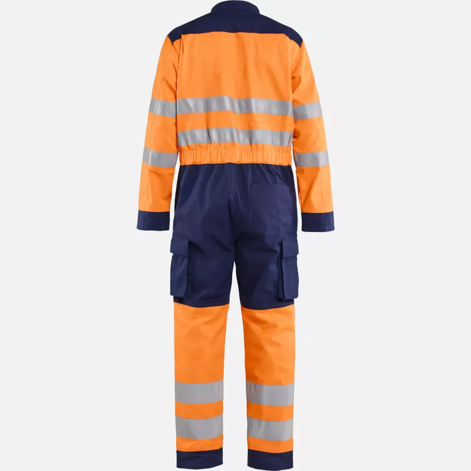 Blaklader 602018125389, High Vis Overall, High Vis Orange/Navy Blue, image 4, gallery thumbnail