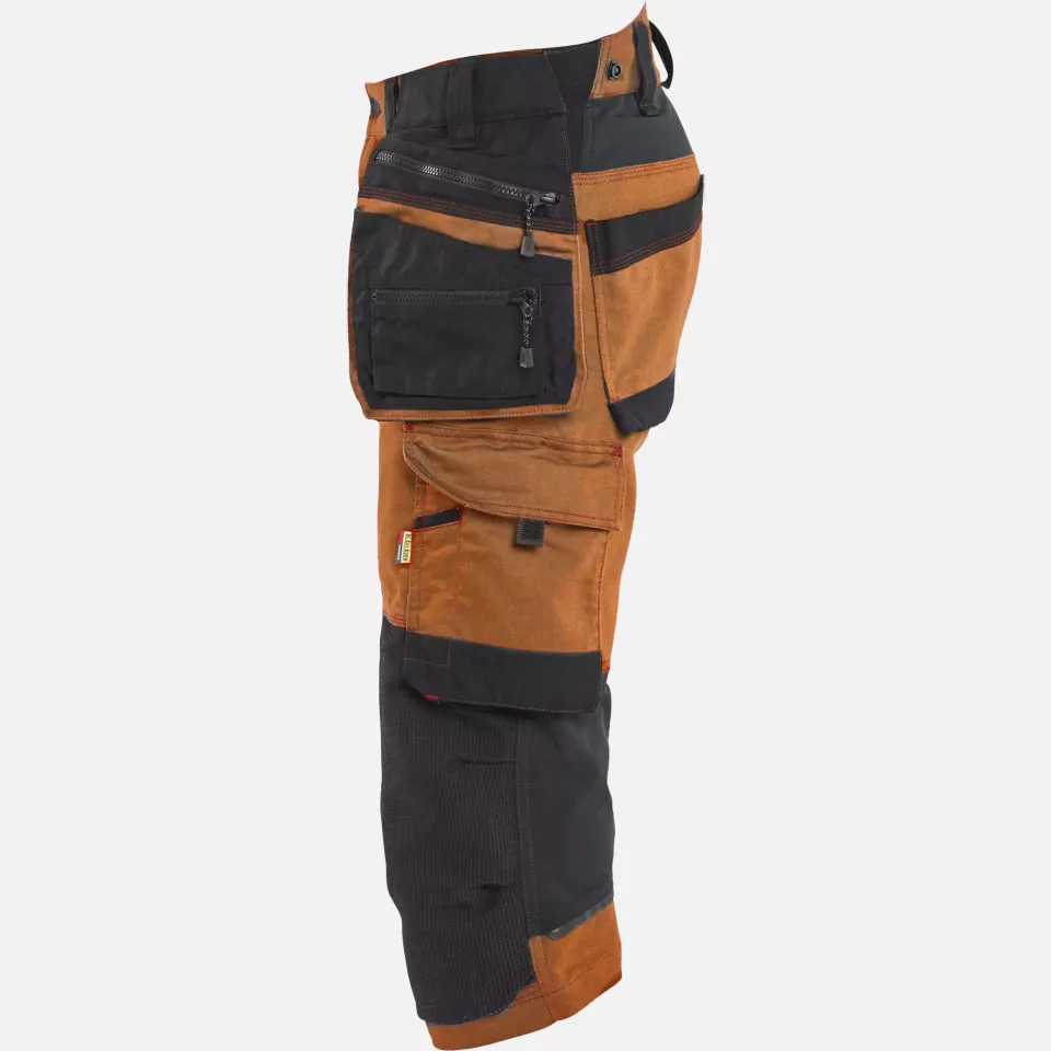 Blaklader 197711494099, STRIKER Stretch Pirate Shorts, Rust/Black, image 3, gallery thumbnail