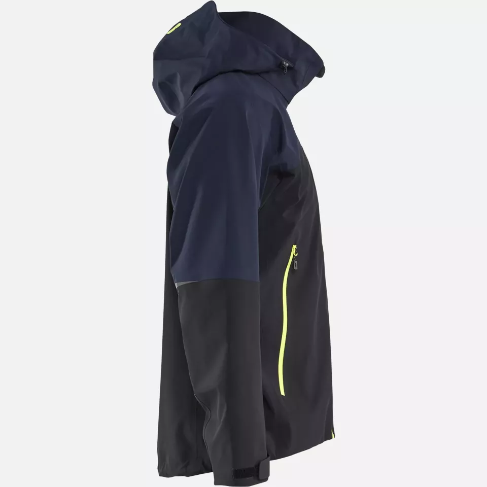 Blaklader 498019168633, Striker Shell Jacket Stretch, Dark Navy/High Vis Yellow, image 2, gallery thumbnail
