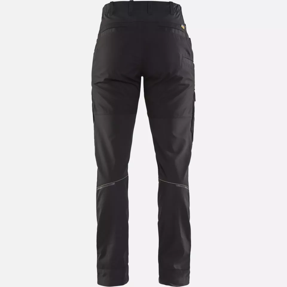 Blaklader 716618459933, Ladies Stretch Service Trousers, Black/Yellow, image 3, gallery thumbnail