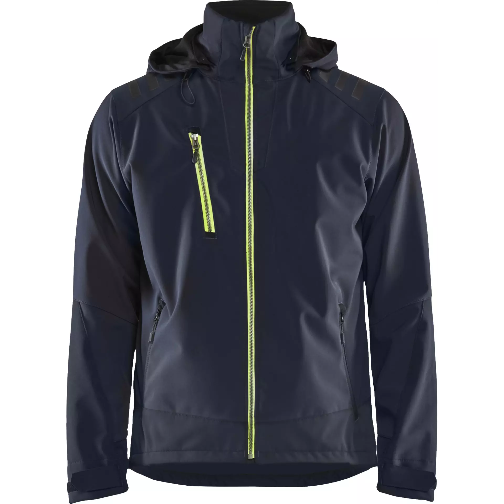Blåkläder 474925138633, Softshell Jacket, Dark Navy/Yellow, image 1