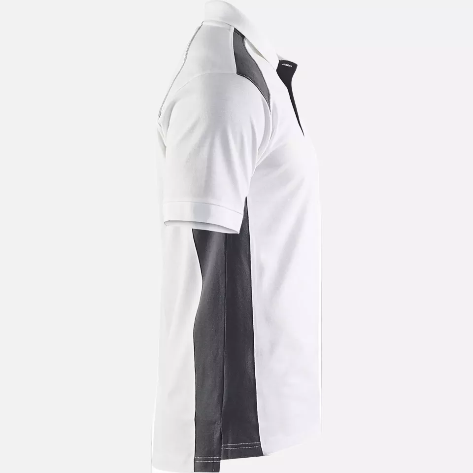 Blaklader 332410501098, Polo Shirt, White/Dark Grey, image 2, gallery thumbnail
