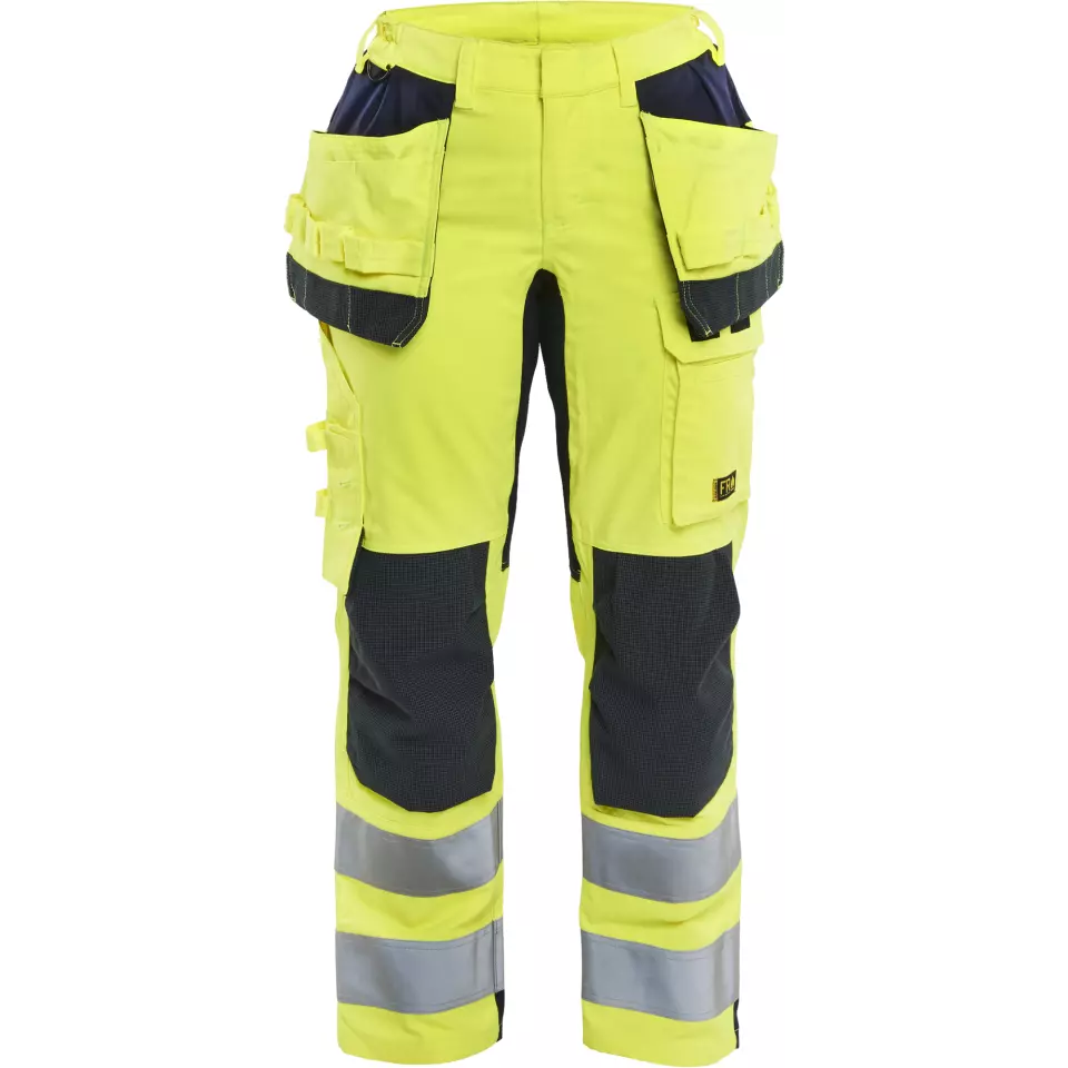 Blaklader 714515123389, Ladies Multi-Norm Stretch Work Trousers, Yellow/Navy, image 1, gallery thumbnail