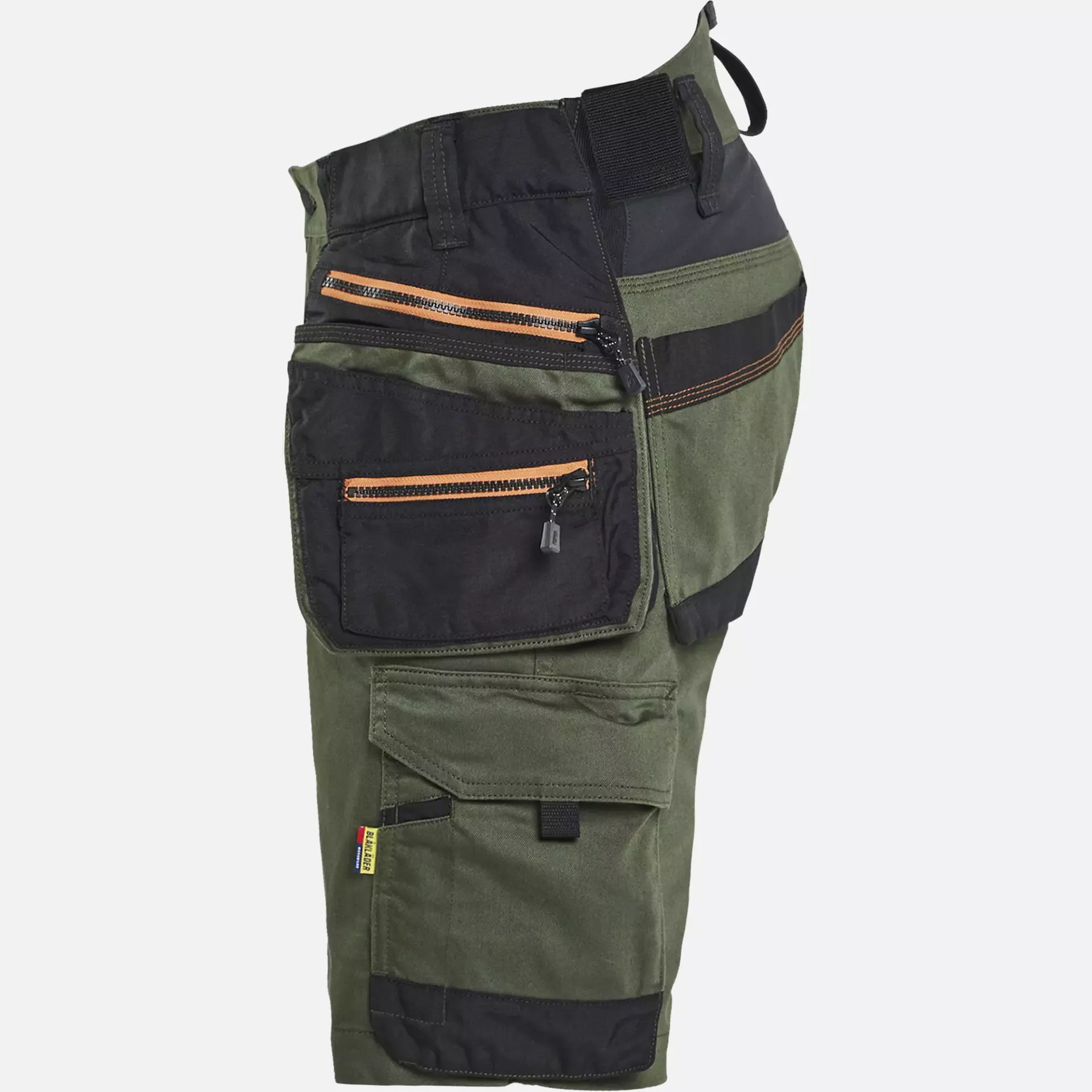Blaklader 197211494240, STRIKER Stretch Craftsman Shorts, Forest Green/Rust, image 3