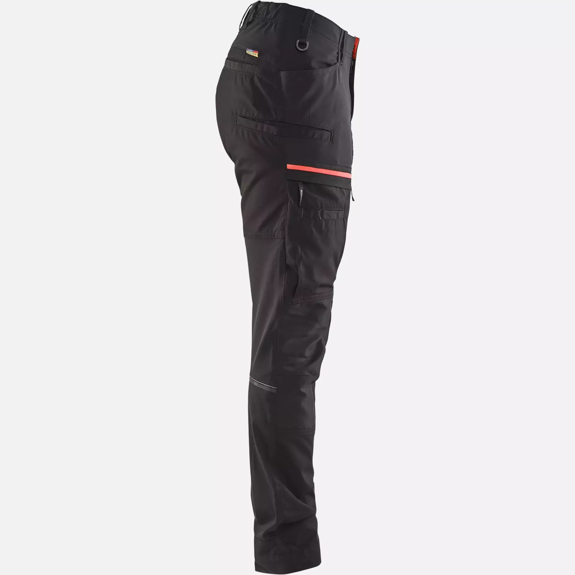 Blaklader 716618459956, Ladies Stretch Service Trousers, Black/Red, image 2