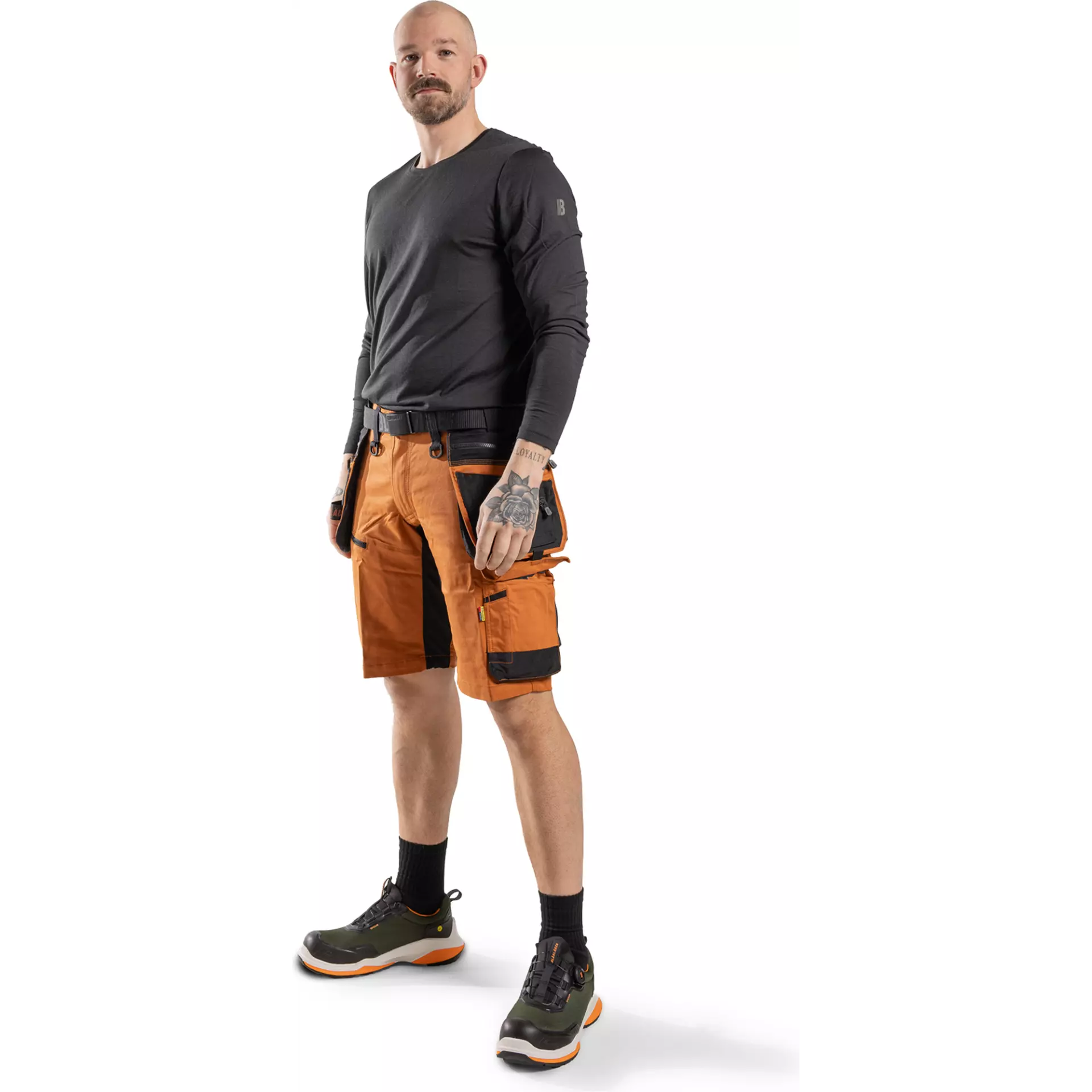 Blaklader 197211494099, STRIKER Stretch Craftsman Shorts, Rust/Black, image 5