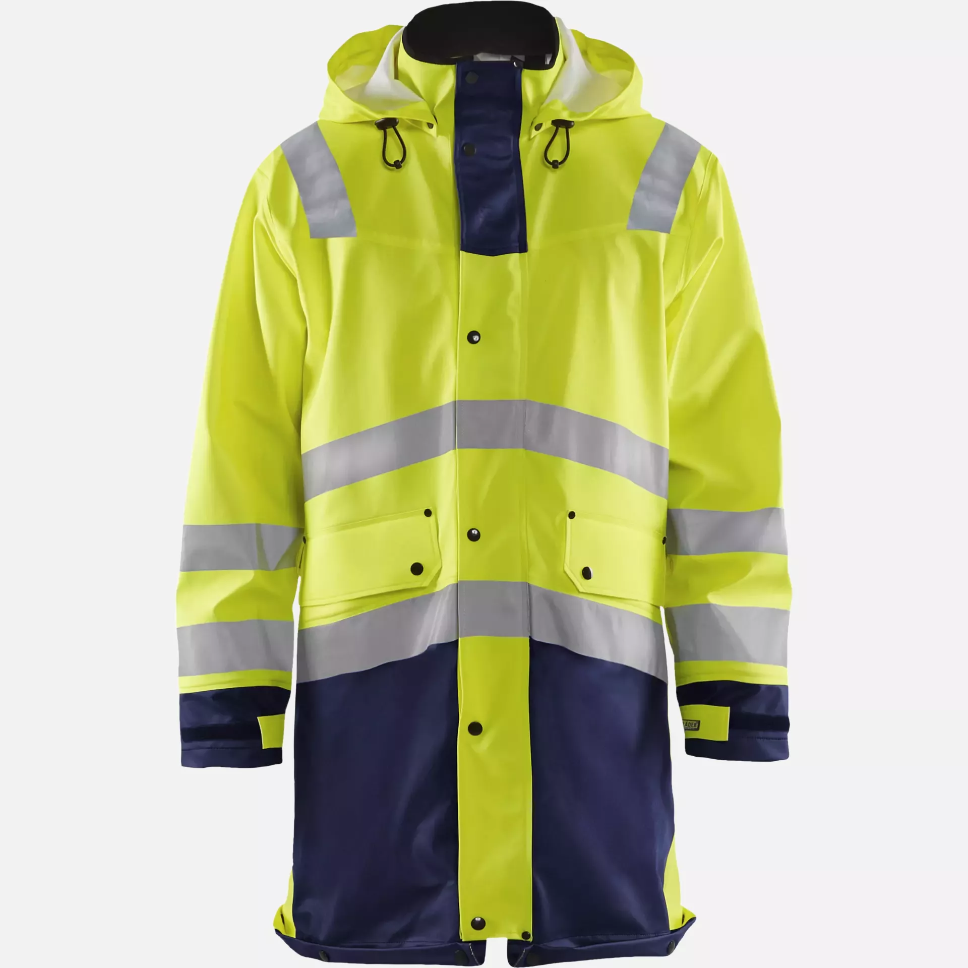 Blaklader 432620053389, High Vis Raincoat, Yellow/Navy, image 1