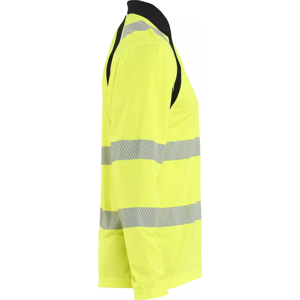 Blaklader 359810133399, High Vis UV Protection Long Sleeve Polo Shirt, Yellow/Black, image 2, gallery thumbnail