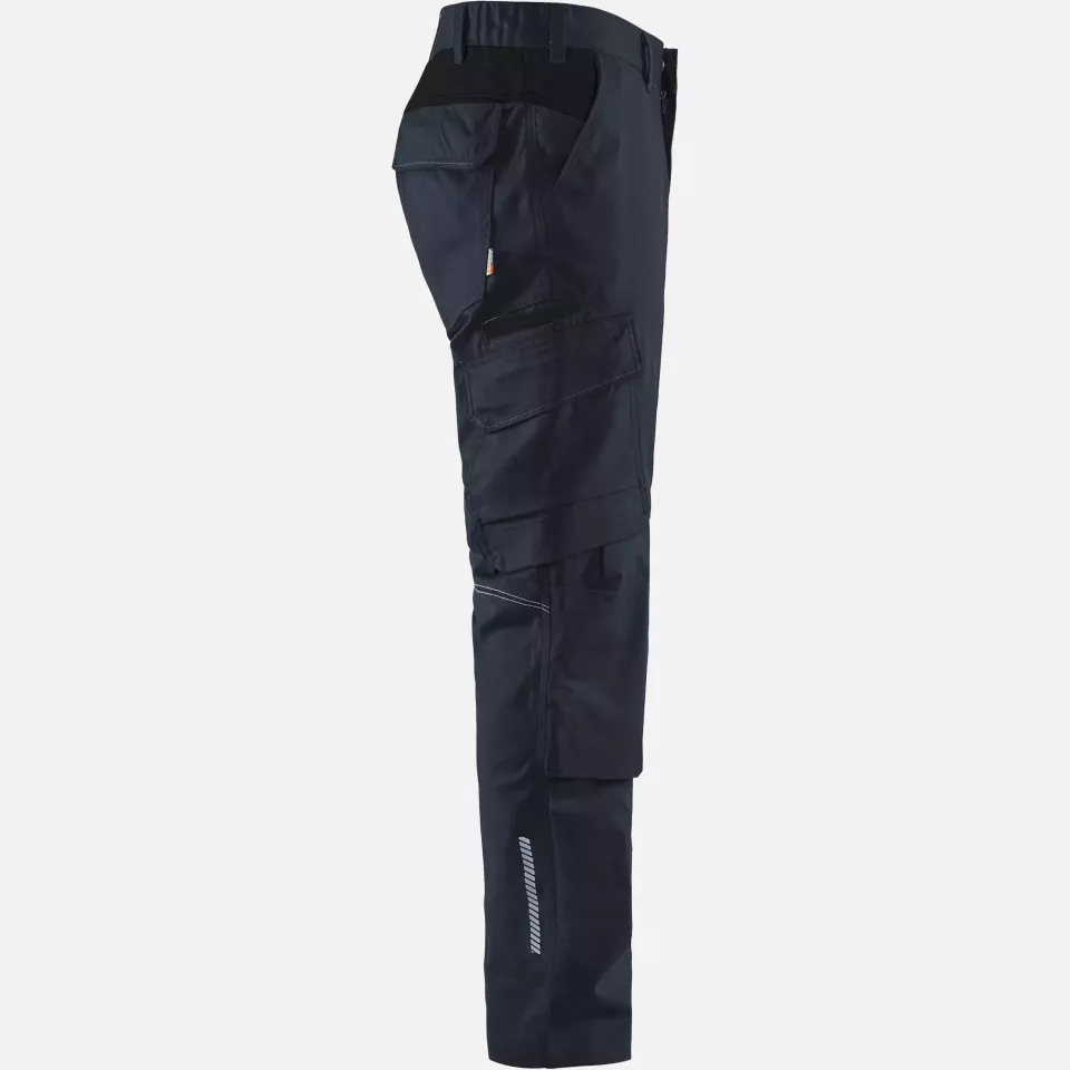 Blaklader 144818328699, Industry Stretch Work Trousers with Knee Pad Pockets, Dark Navy/Black, image 2, gallery thumbnail