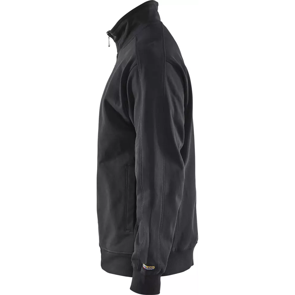 Blåkläder 334910489900, Zip Sweatshirt, Black, image 3, gallery thumbnail