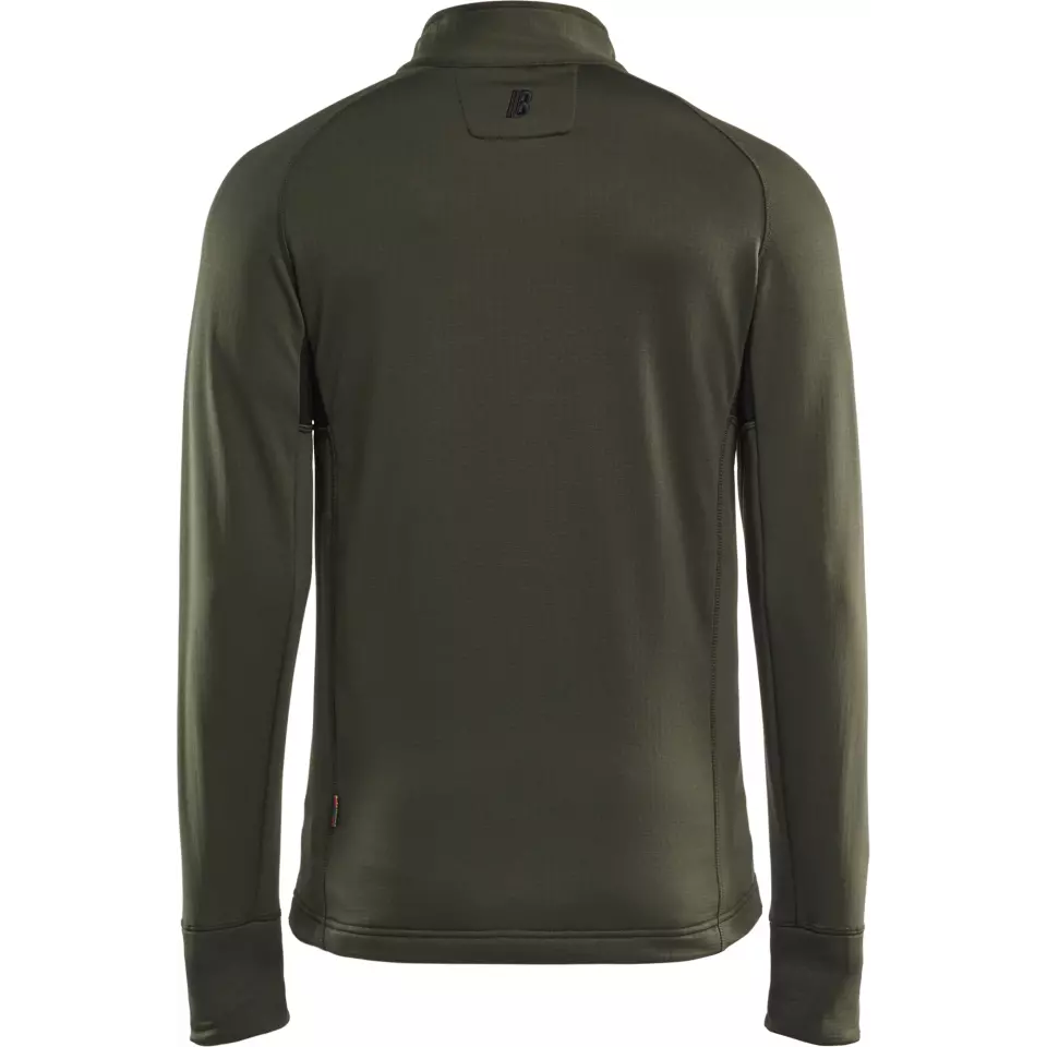 Blåkläder 473525394240, STRIKER Fleece Jacket, Forest Green/Rust, image 4, gallery thumbnail