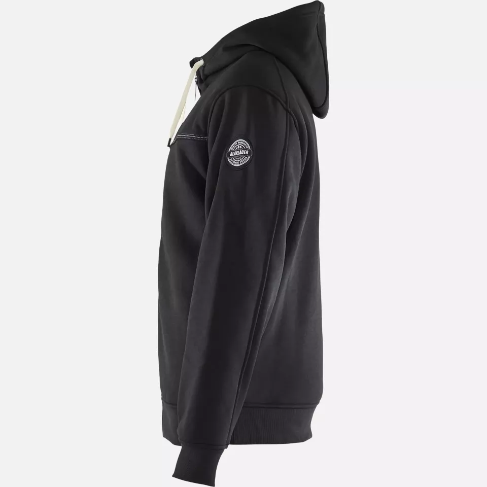 Blaklader 493325149900, Pile Lined Hooded Sweatshirt, Black, image 3, gallery thumbnail