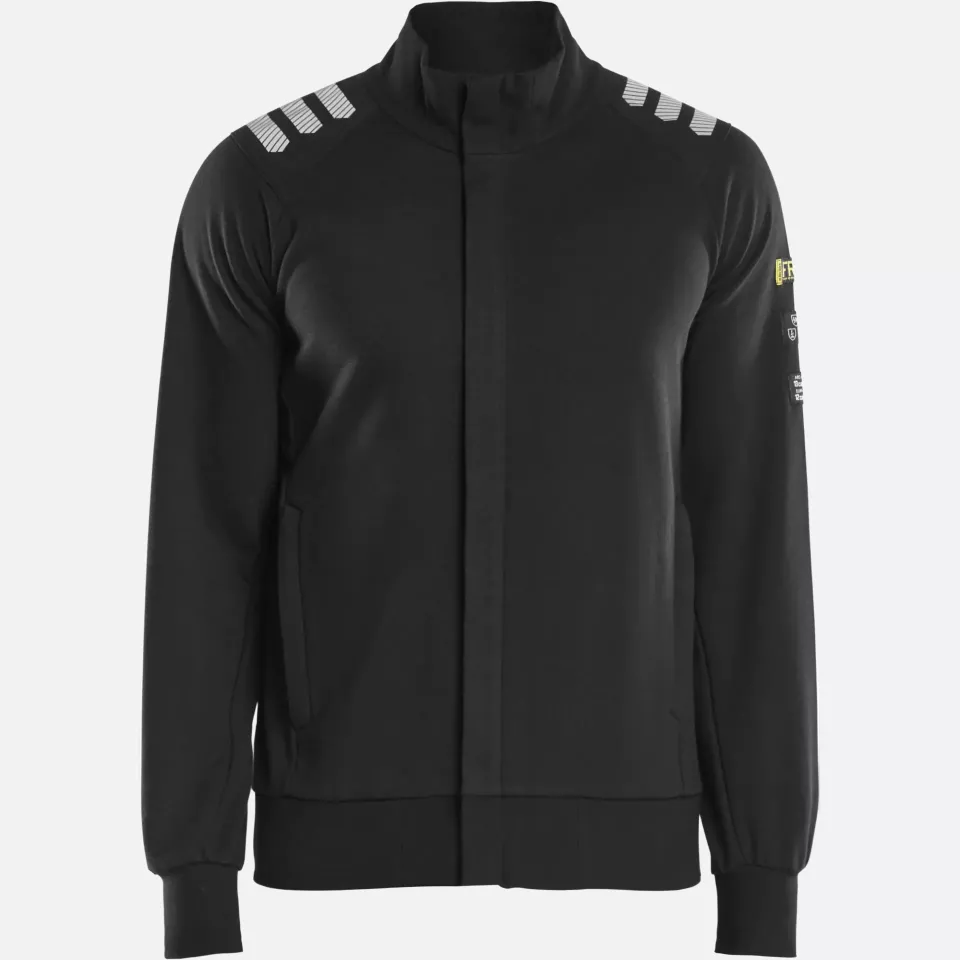 Blaklader 345317629900, Flame Resistant Sweatshirt with Zipper, Black, image 1, gallery thumbnail