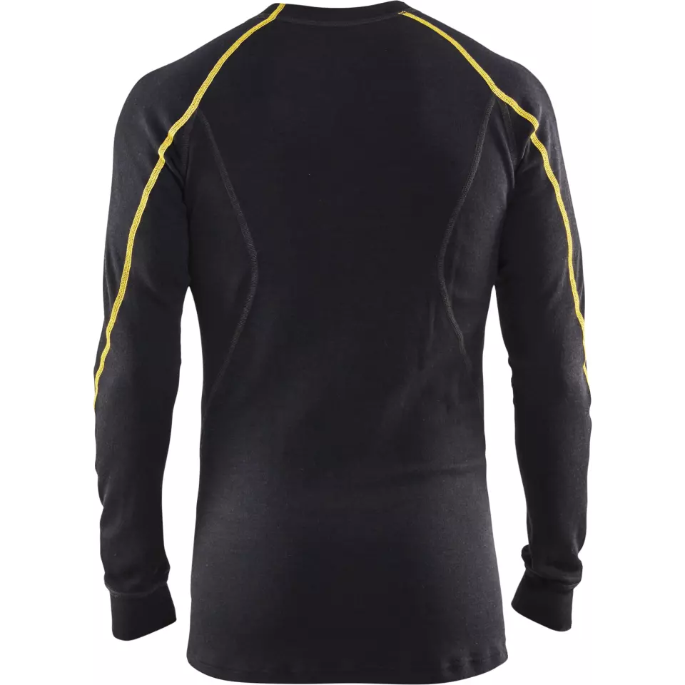 Blaklader 479410759900, Merino Wool Flame Resistant Undershirt, Black, image 4, gallery thumbnail