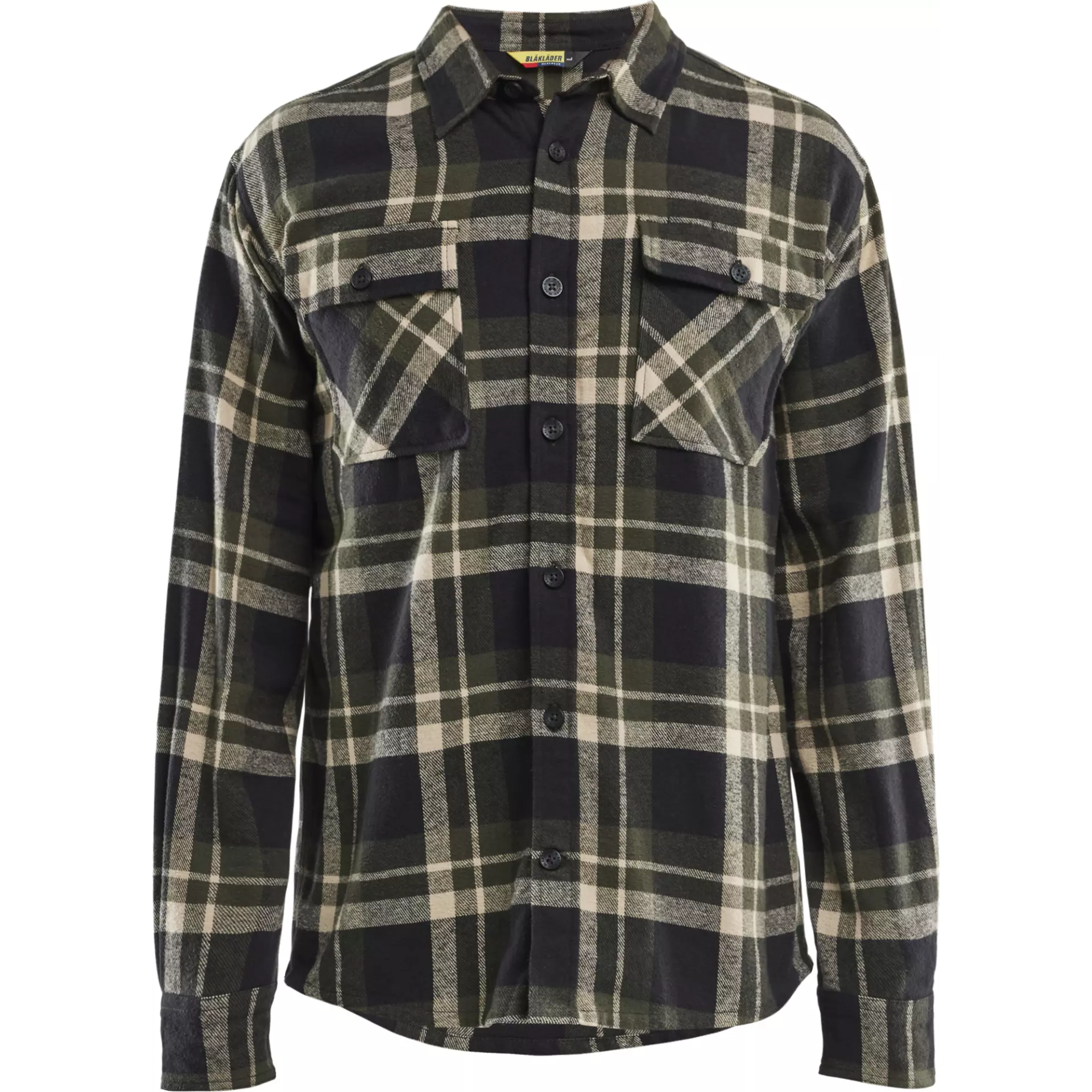Blaklader 328811684298, Flannel Shirt, Forest Green/Black