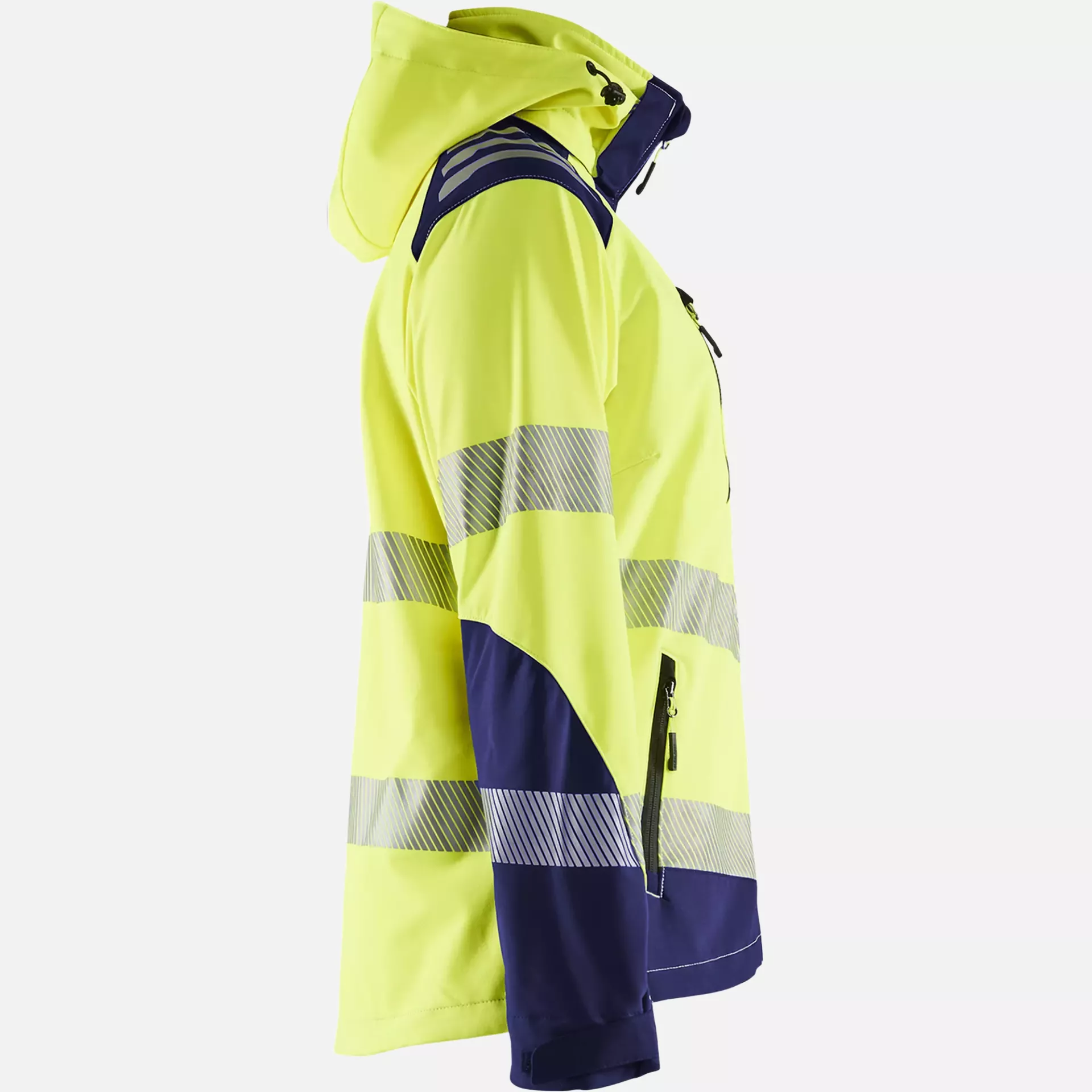 Blaklader 479125133389, High Vis Women's Softshell Jacket, Yellow/Navy Blue, image 2