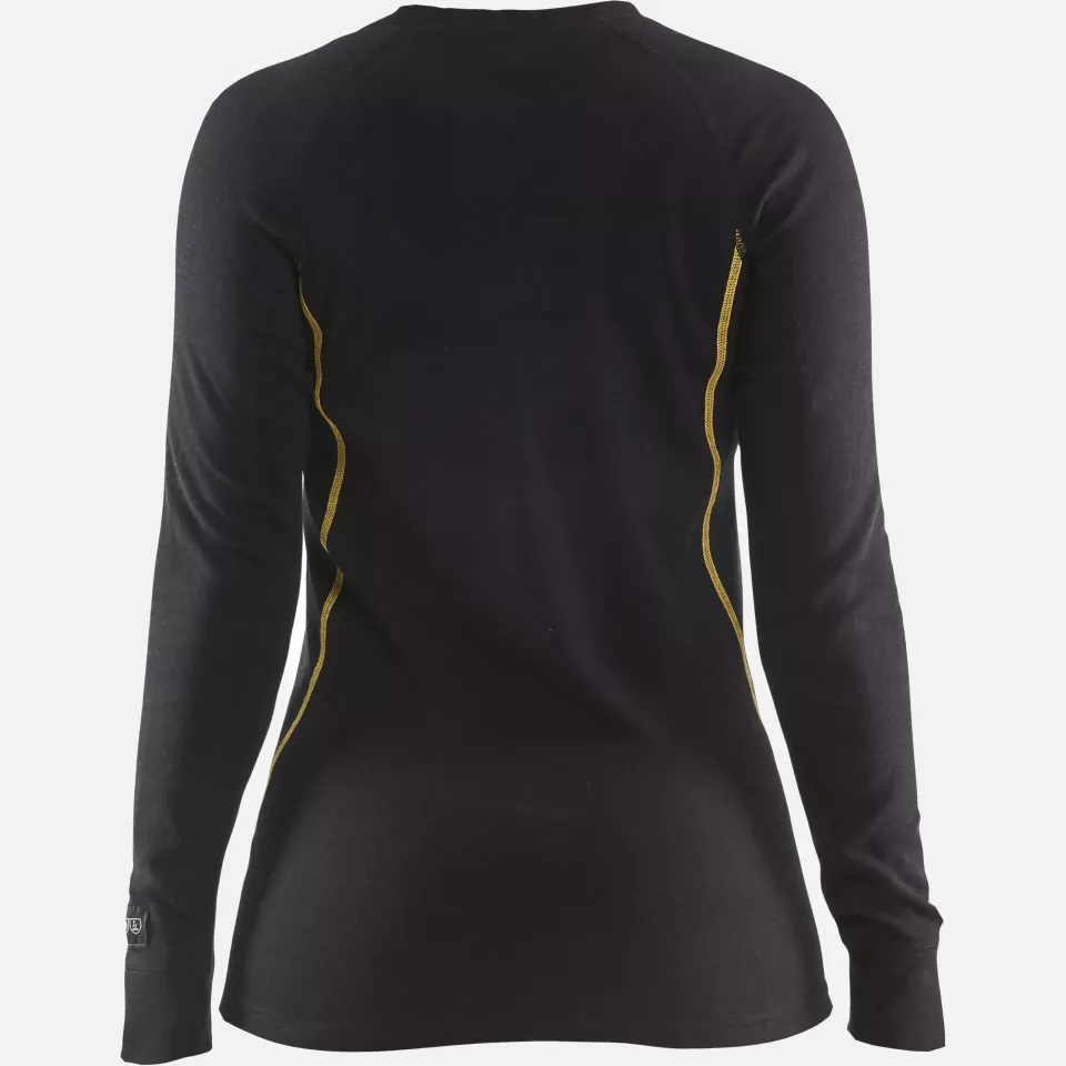 Blaklader 721310759900, Women's Merino Wool Flame Resistant Thermal Shirt, Black, image 3, gallery thumbnail