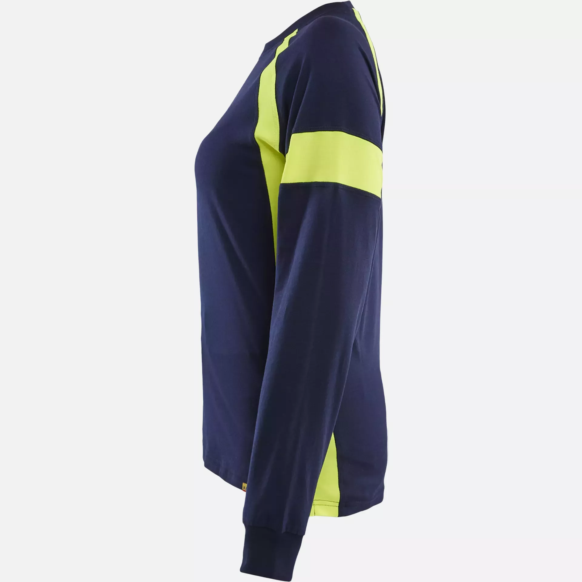 Blaklader 352110308833, High Vis Women's Long Sleeve T-Shirt, Navy Blue/Yellow, image 3