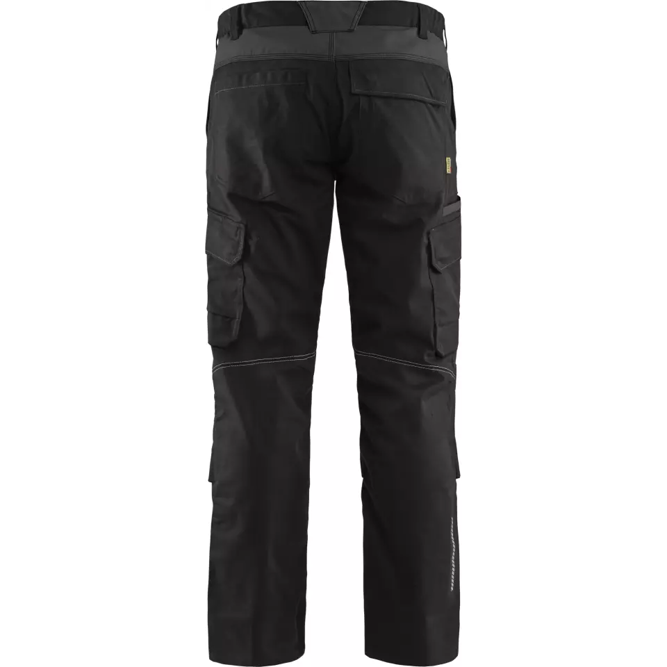 Blaklader 144818329998, Industry Stretch Work Trousers with Knee Pad Pockets, Black/Dark Grey, image 4, gallery thumbnail