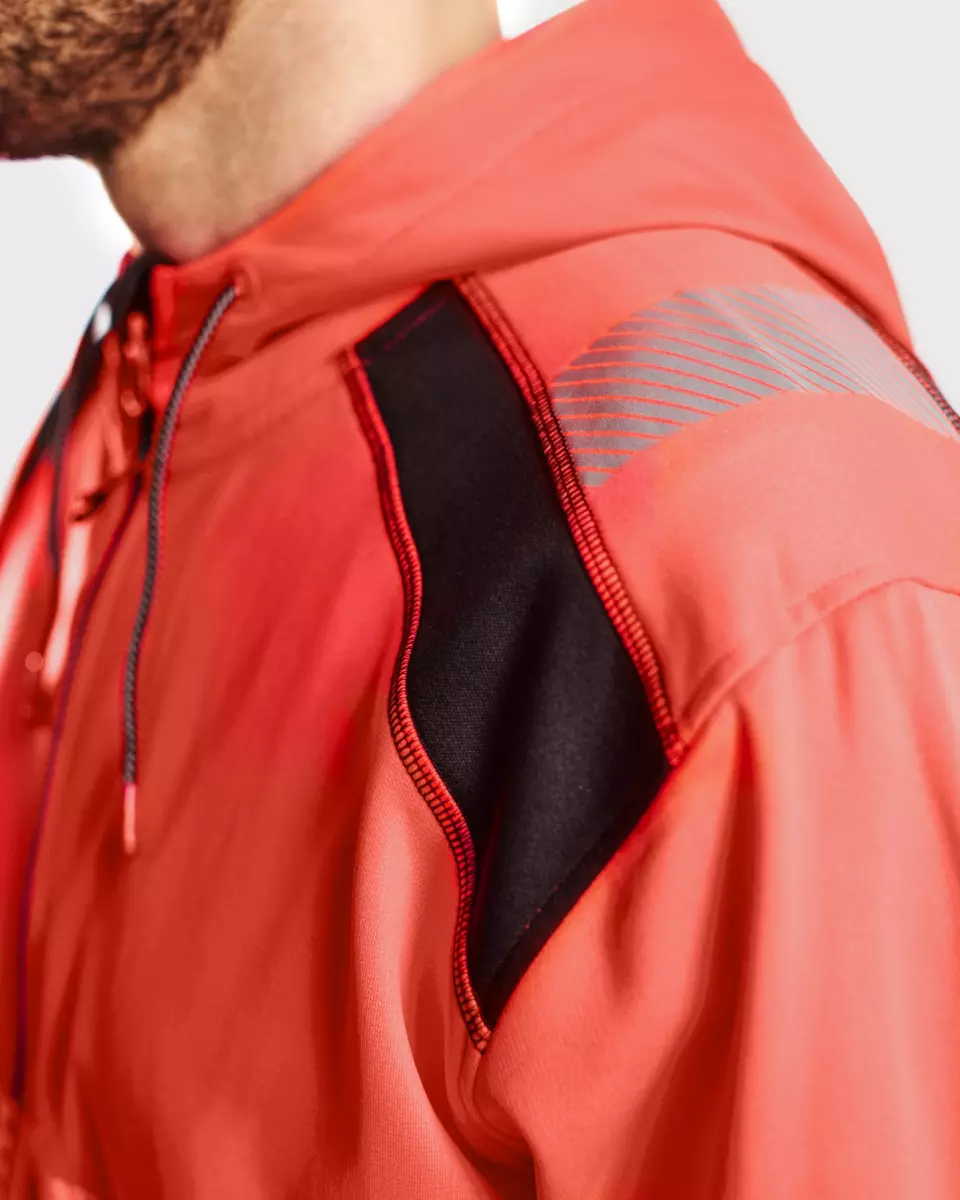 Blaklader 354625285599, High Vis Hooded Sweatshirt, Red/Black, image 9, gallery thumbnail
