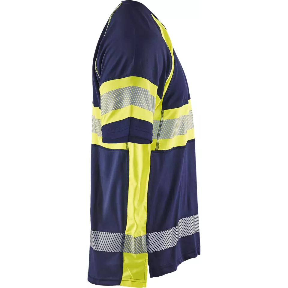 Blaklader 333710518933, High Vis UV Protection T-Shirt, Navy Blue/ Yellow, image 2, gallery thumbnail