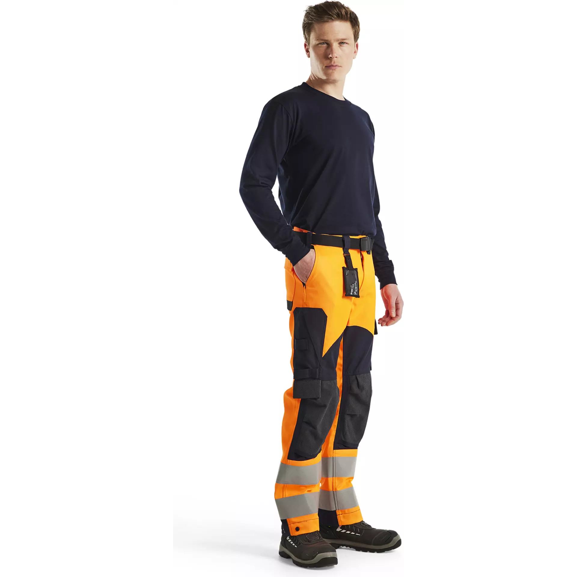 Blåkläder 158815135389, Multinorm Work Trousers, Orange/Navy Blue, image 5