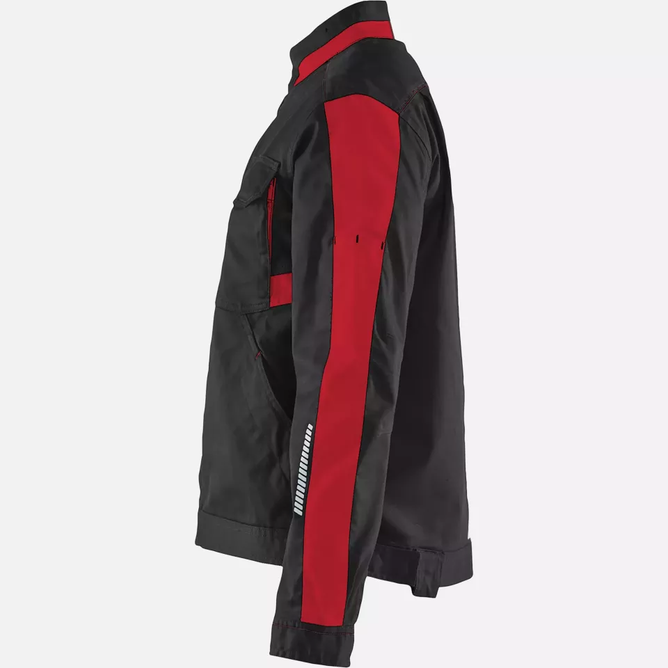 Blaklader 444318329956, Ladies Stretch Industry Jacket, Black/Red, image 3, gallery thumbnail
