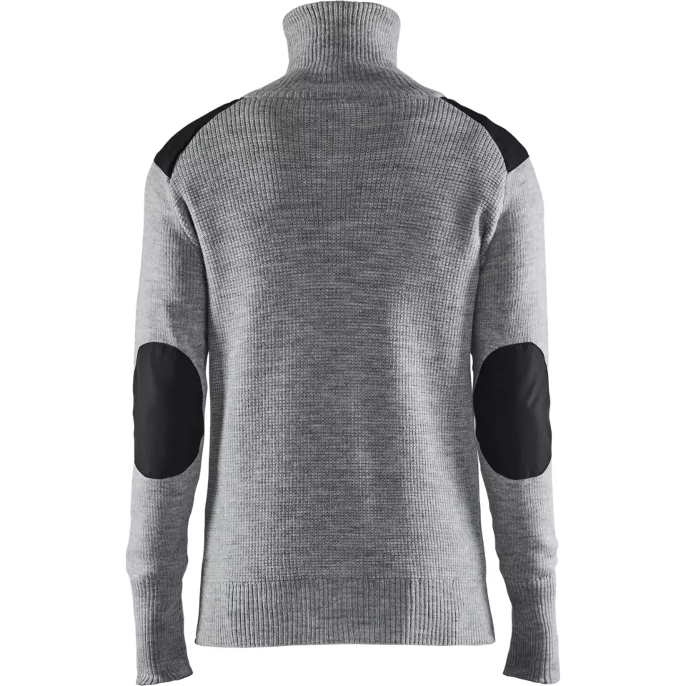 Blaklader 463010719098, Wool Sweatshirt, Grey Melange/Dark Grey, image 4, gallery thumbnail