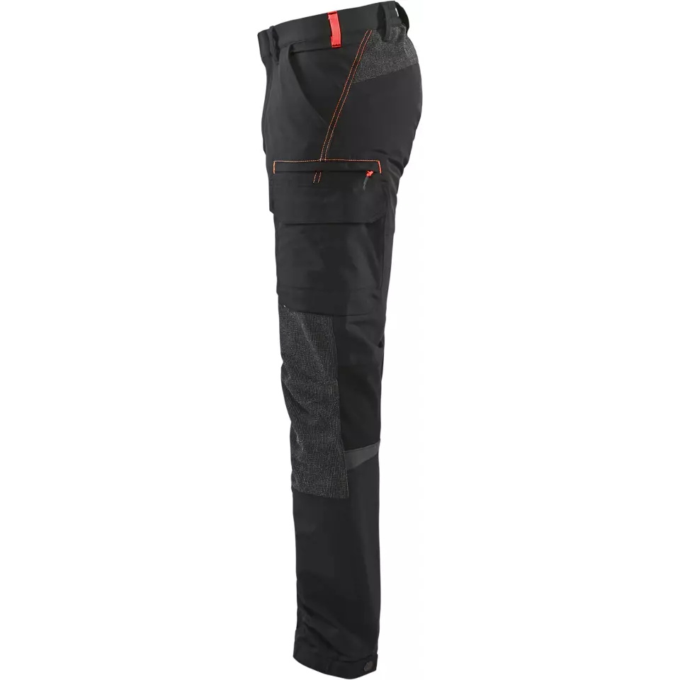 Blaklader 142216459956, 4-Way Stretch Service Work Trousers, Black/Red, image 3, gallery thumbnail