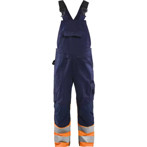Blaklader High Vis Bib and Brace, Navy/Orange