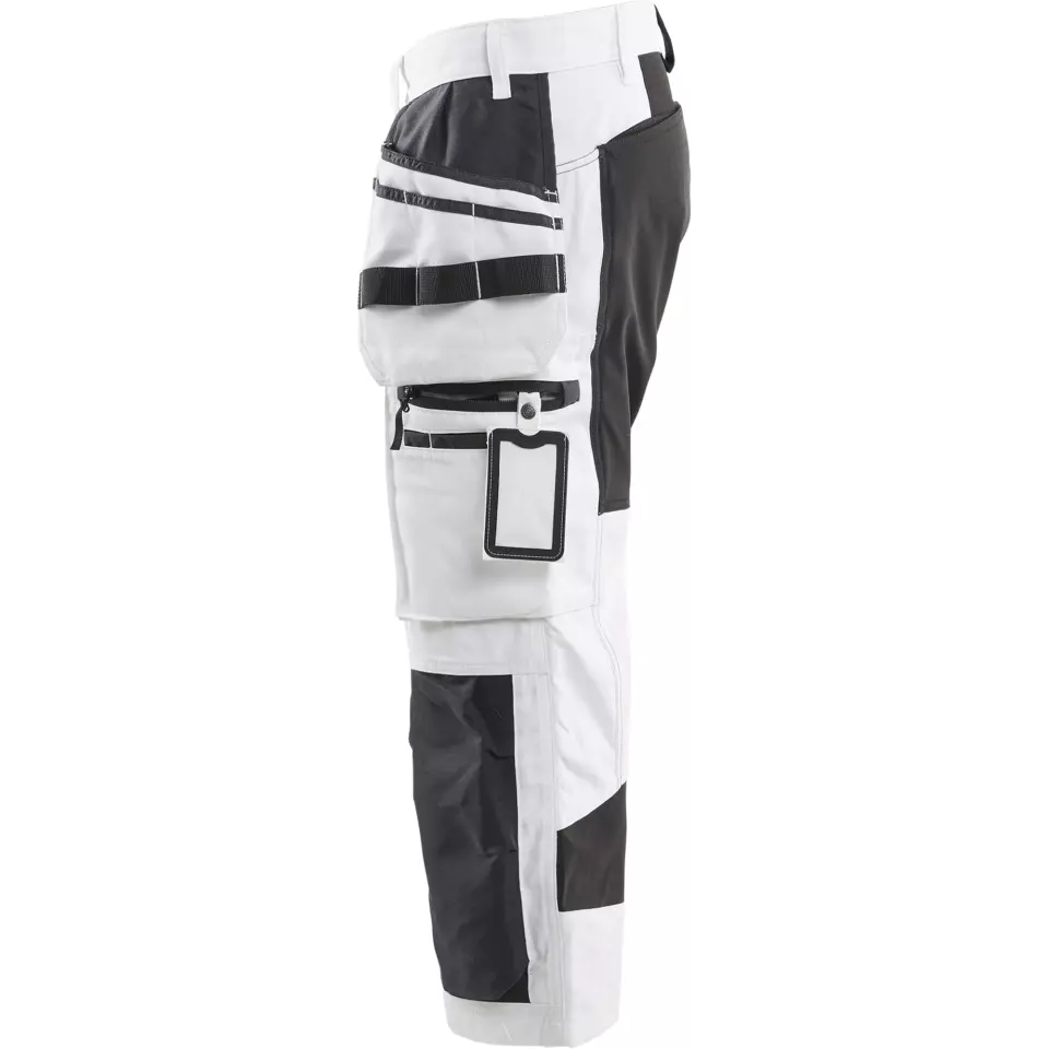 Blåkläder 191213101099, Painter Pirate Stretch Shorts, White/Black, image 3, gallery thumbnail