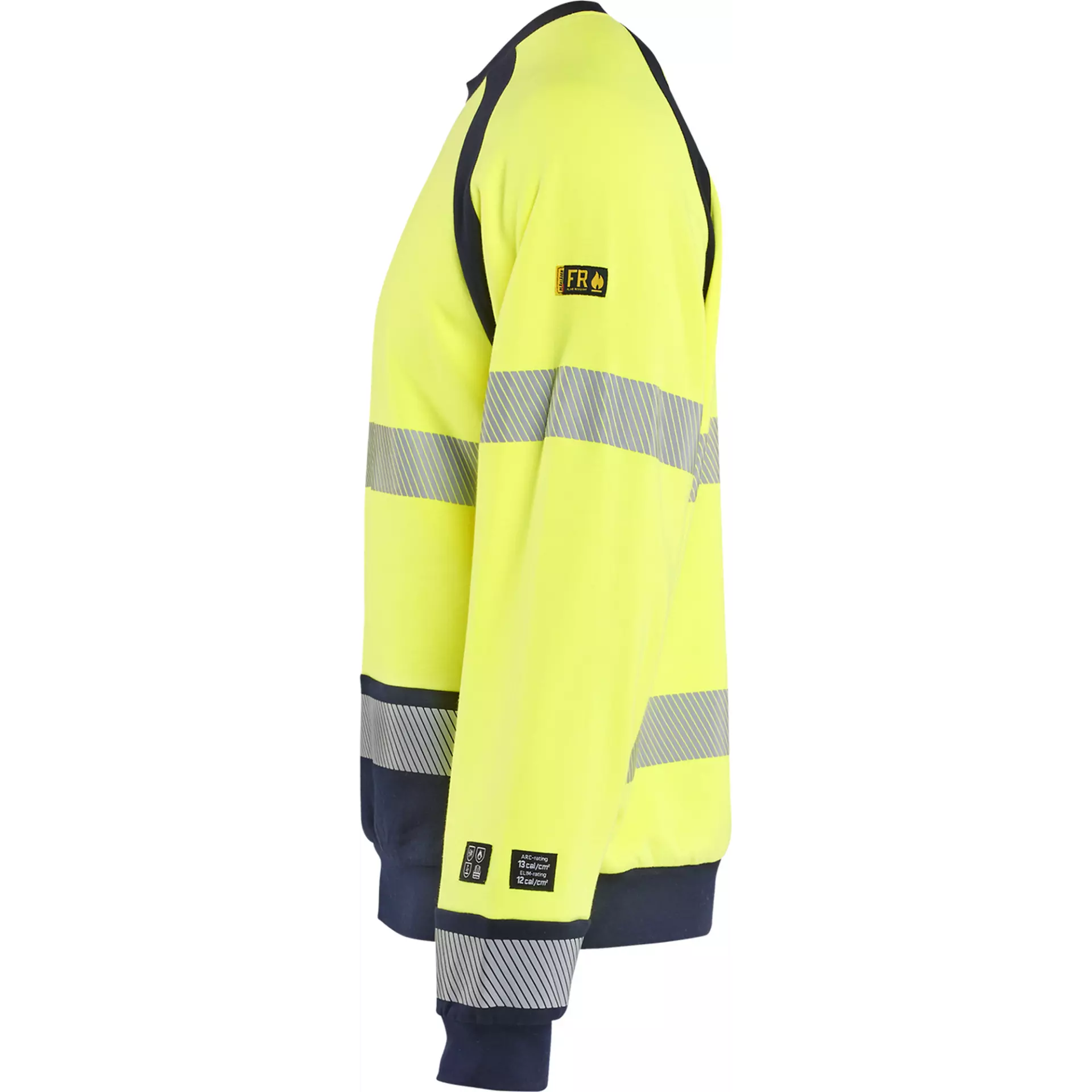 Blåkläder 308817623389, Multinorm Sweatshirt, Yellow/Navy Blue, image 3