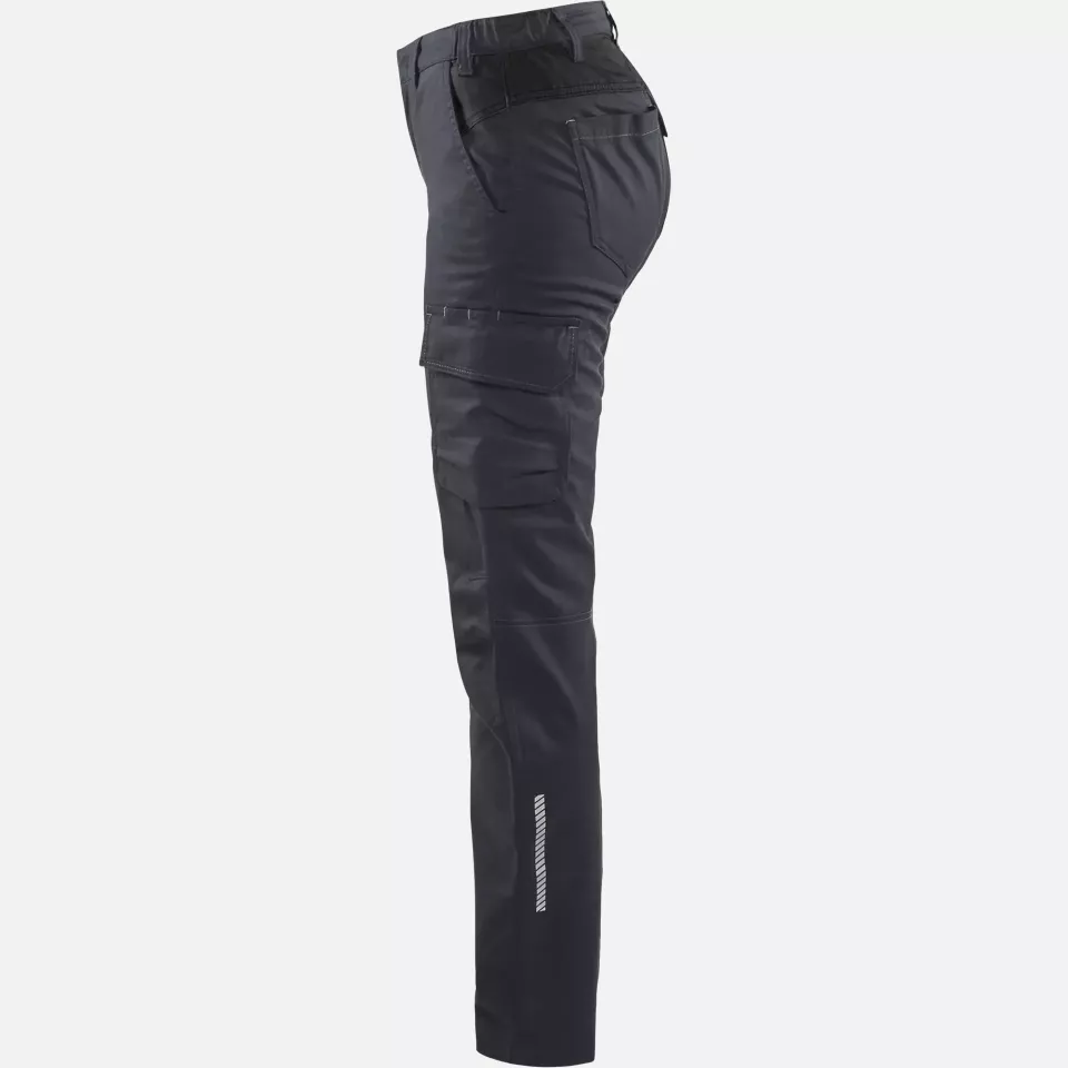Blaklader 714418329699, Women's Stretch Industry Work Trousers, Medium Grey/Black, image 3, gallery thumbnail